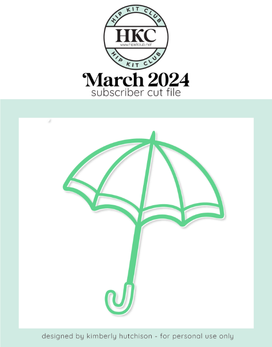 Picture of March 2024 Umbrella Cut File