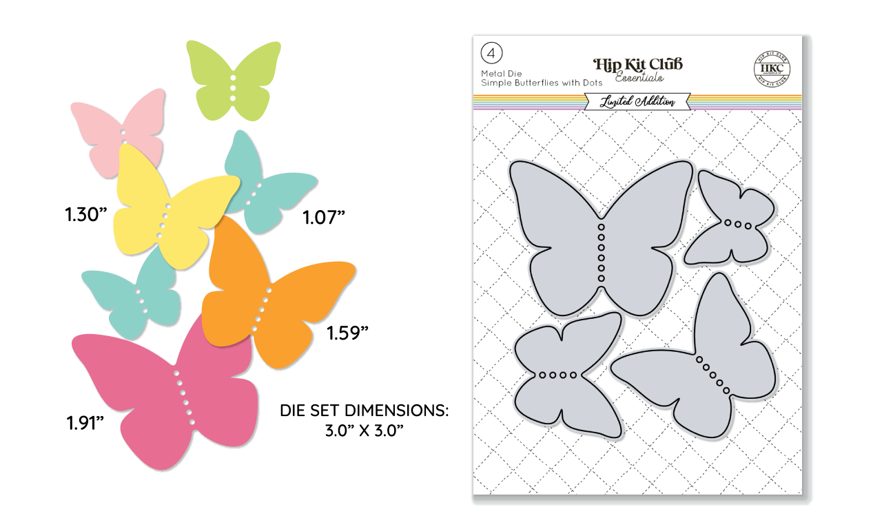 July 2024 Stitchable Butterflies Metal Die Set