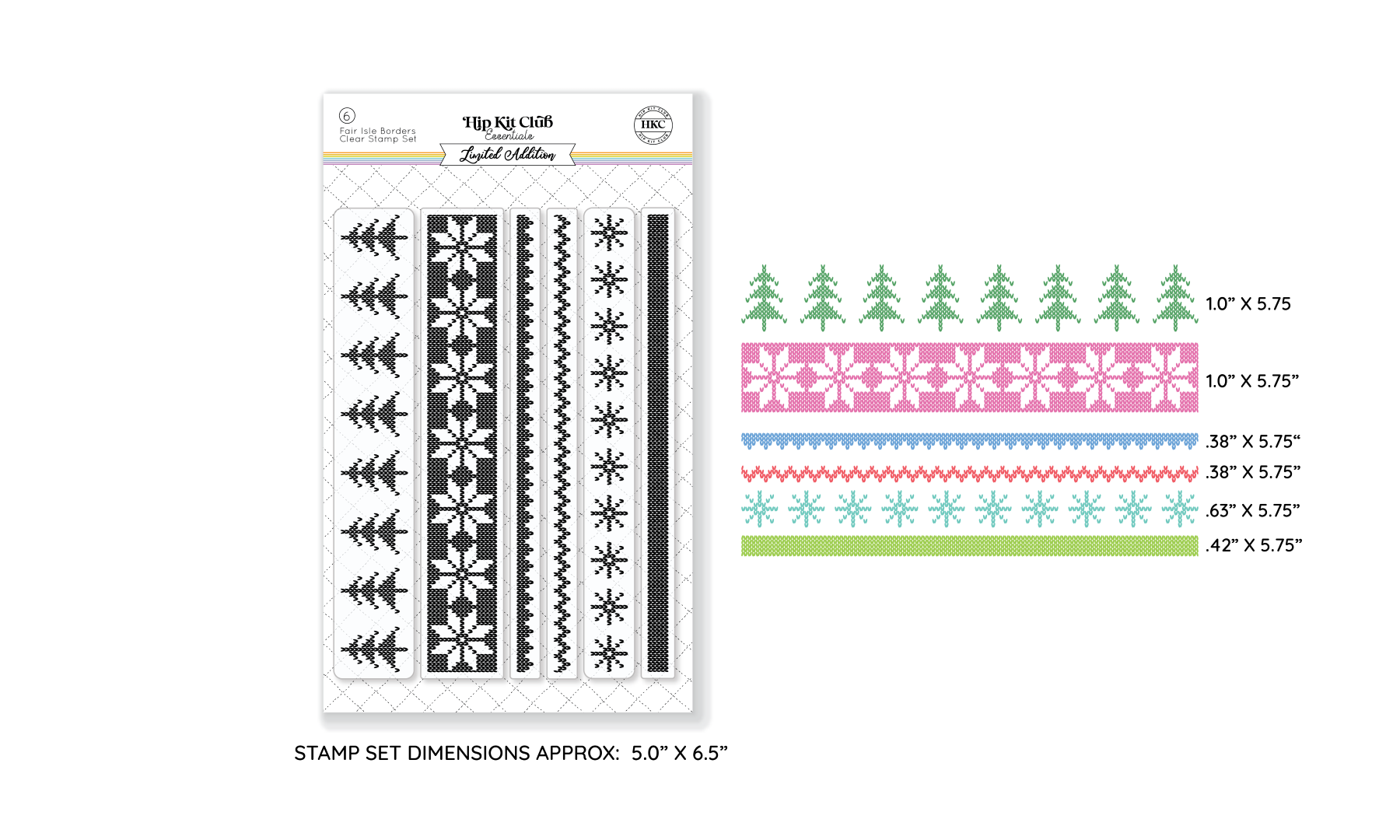 November 2024 Fair Isle Borders Stamp Set