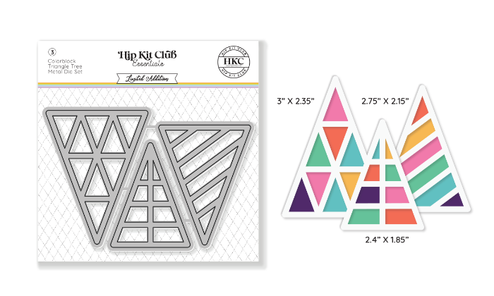 Picture of December 2024 Color Block Triangle Tree Die Set