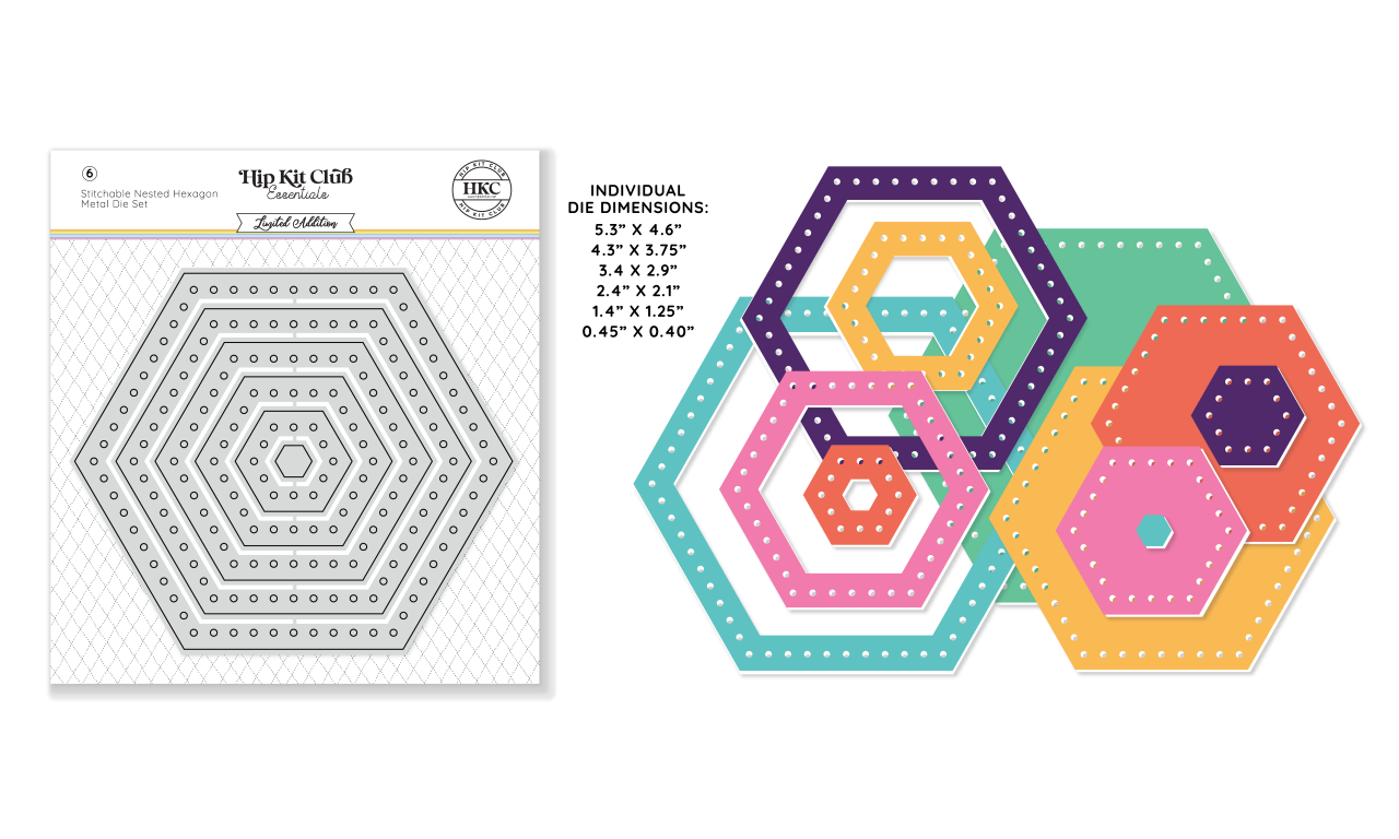 December 2024 Stitchable Nested Hexagon Die Set