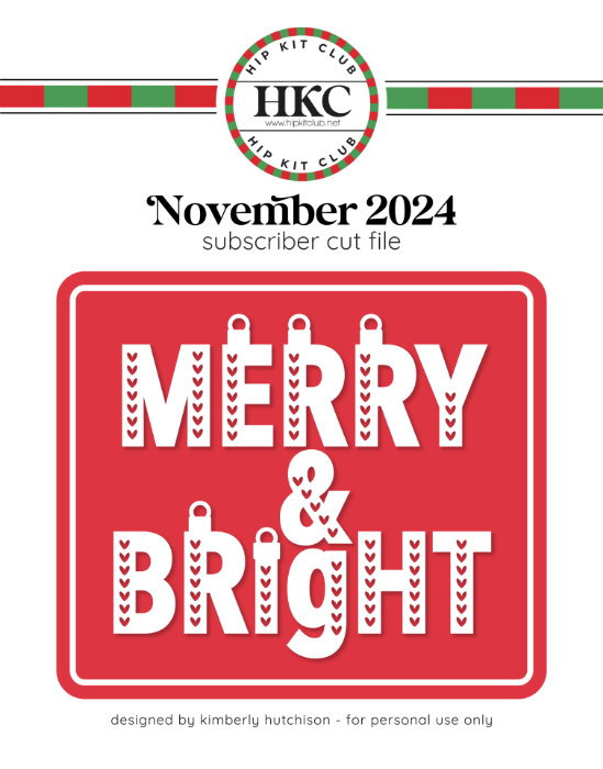 Merry and Bright Ornaments Cut File