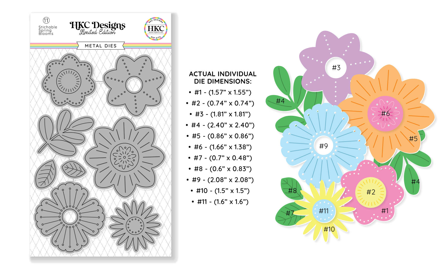 March 2025 Stitchable Spring Blooms Metal Die