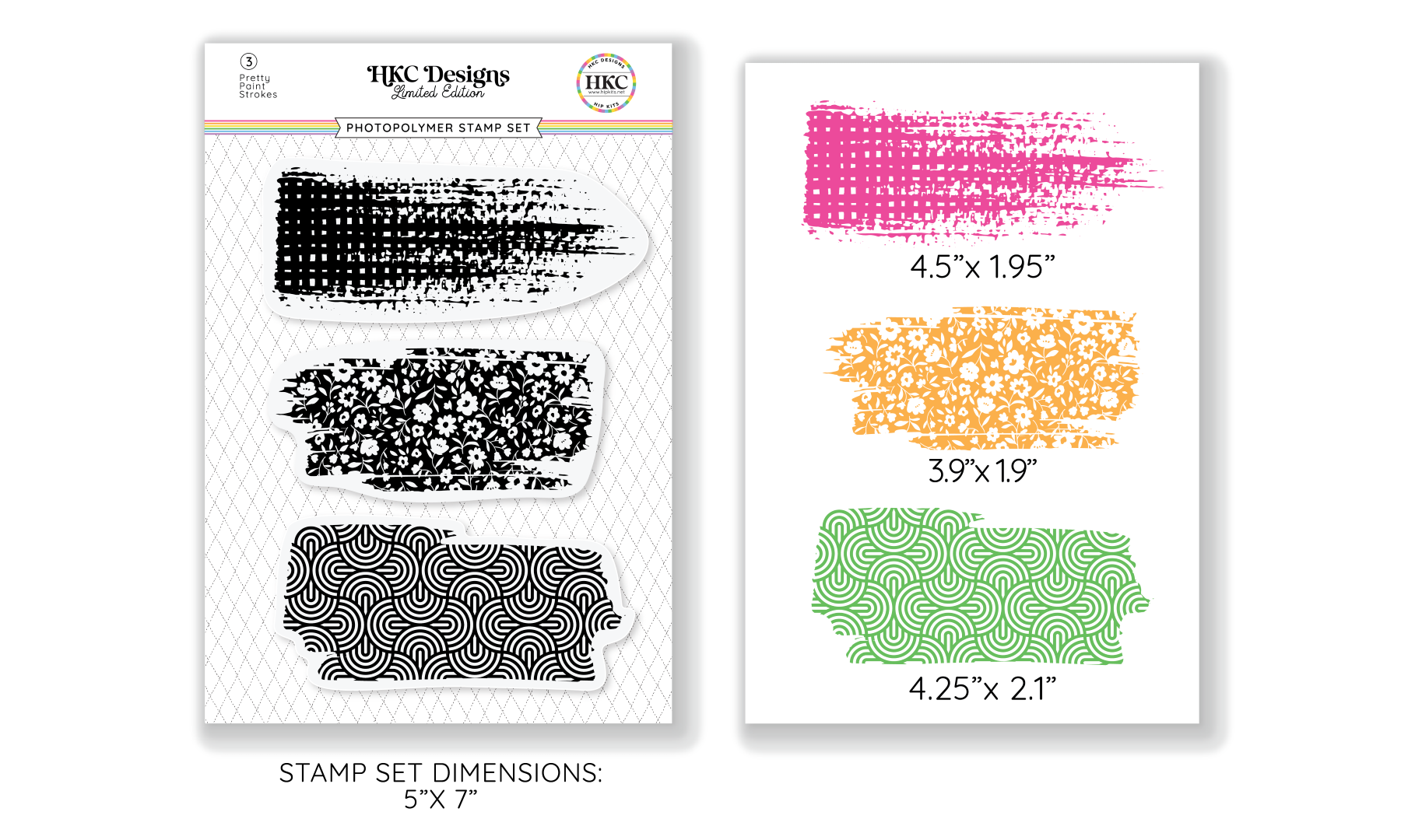 March 2025 Pretty Paint Strokes Stamp Set