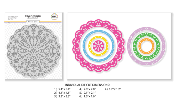 May 2025 Nested Eyelet Circle Metal Die