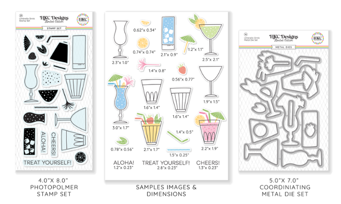 August 2025 Umbrella Drink Metal Die Set