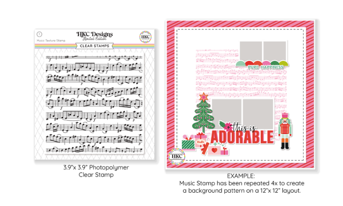 November 2025 Music Background Stamp