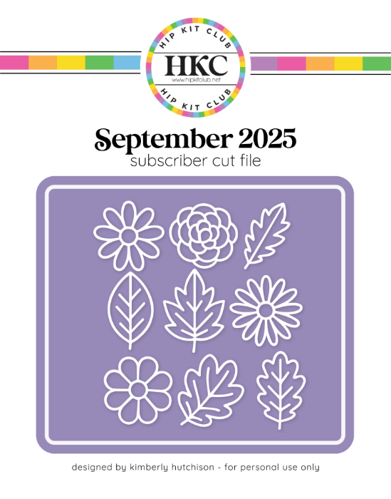 Picture of September 2025 Fall Flowers and Leaves Cut FIle