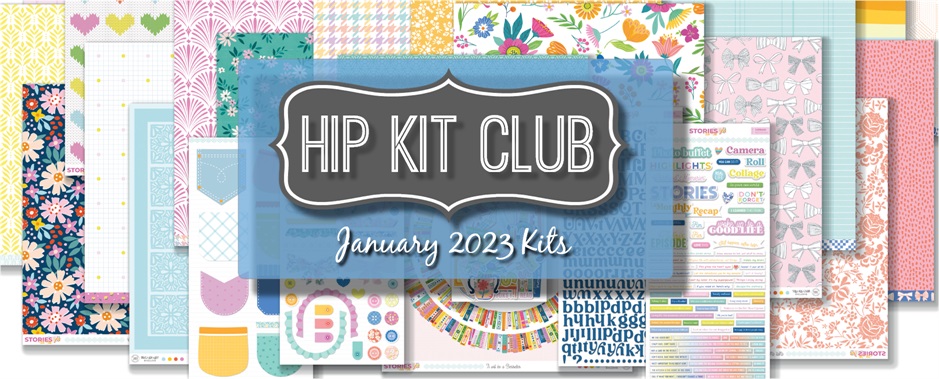 December 2023 Hip Kit Club Main Scrapbook Kit - Exclusive Cozy Adventures  Collection - Hip Kit Club Scrapbook Kit Club