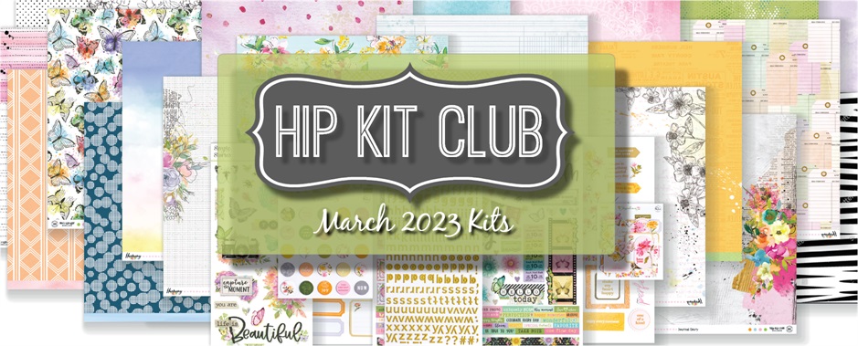 November 2023 Hip Kit Club Color Scrapbook Kit  Exclusive Feeling Jolly  Stencil Set & More - Hip Kit Club Scrapbook Kit Club